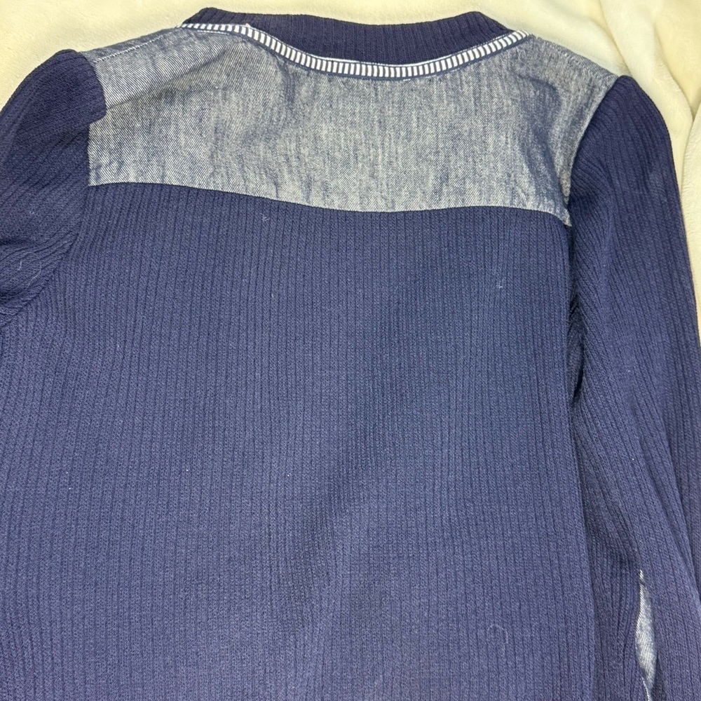 St. John Blue and Gray Denim Jacket - Picture 3 of 4
